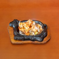 Gambas con salsa a la plancha